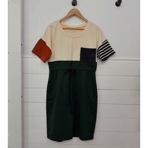 Women’s ROOLEE Colorblock Sweatshirt T Shirt Dress Size M